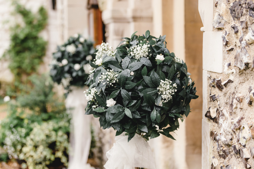 Hurley church, wedding decorations