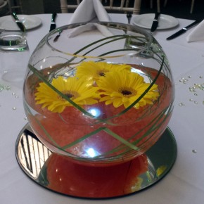 floating flower fishbowl decorations