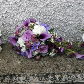 purple wedding flowers, bucks