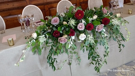 top table flowers, hedsor house