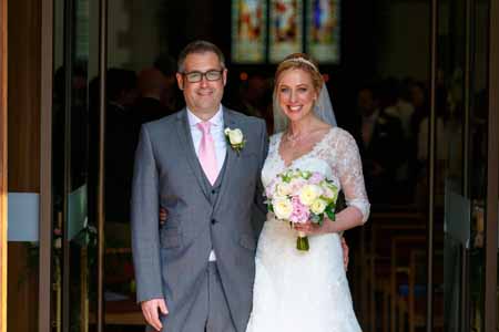 bride and groom - wedding flowers buckingham