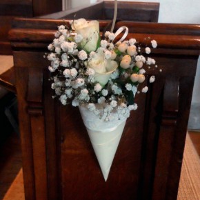 the finishing touches, wedding church decor