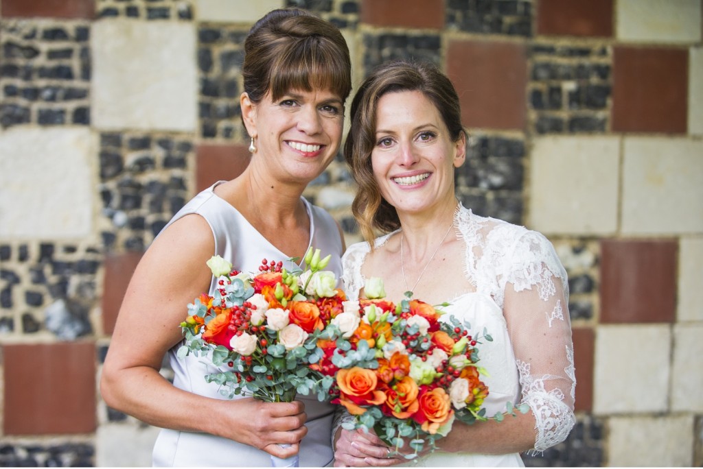 Bride and bridesmaid's bouquets - wedding flowers bucks