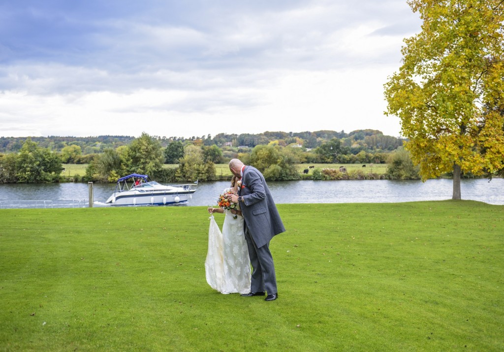 Bisham Abbey - the bride and groom